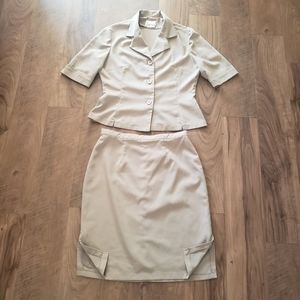 Vintage Womens 2 Piece Set Top And Skirt Size Large